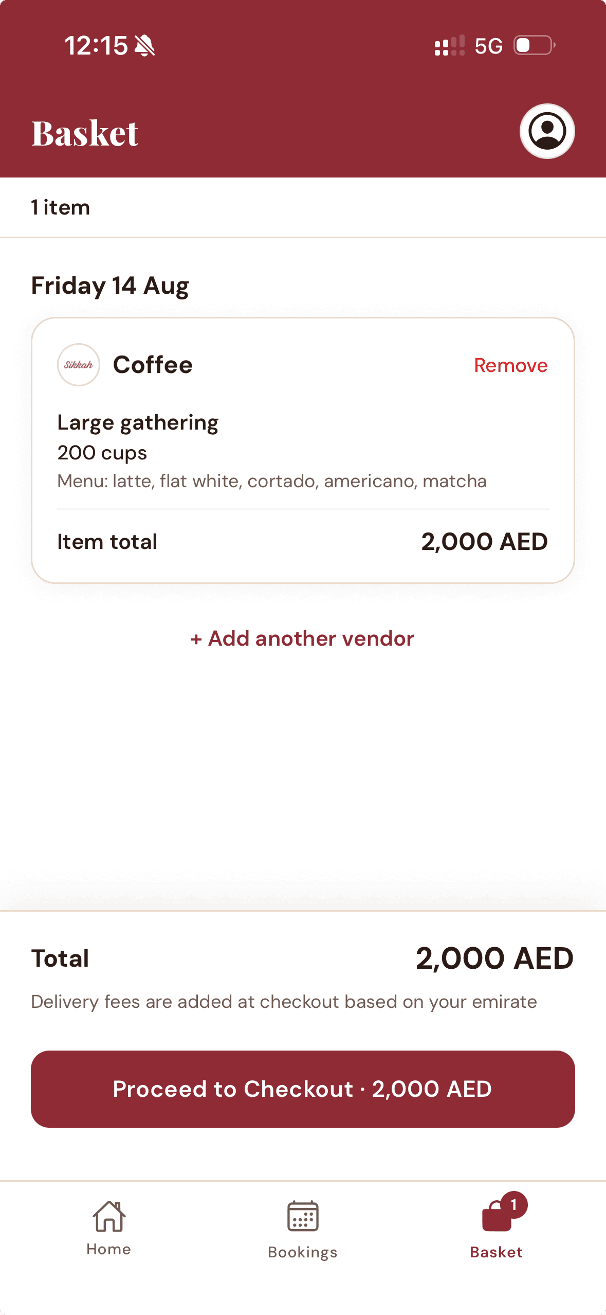 Booking a package